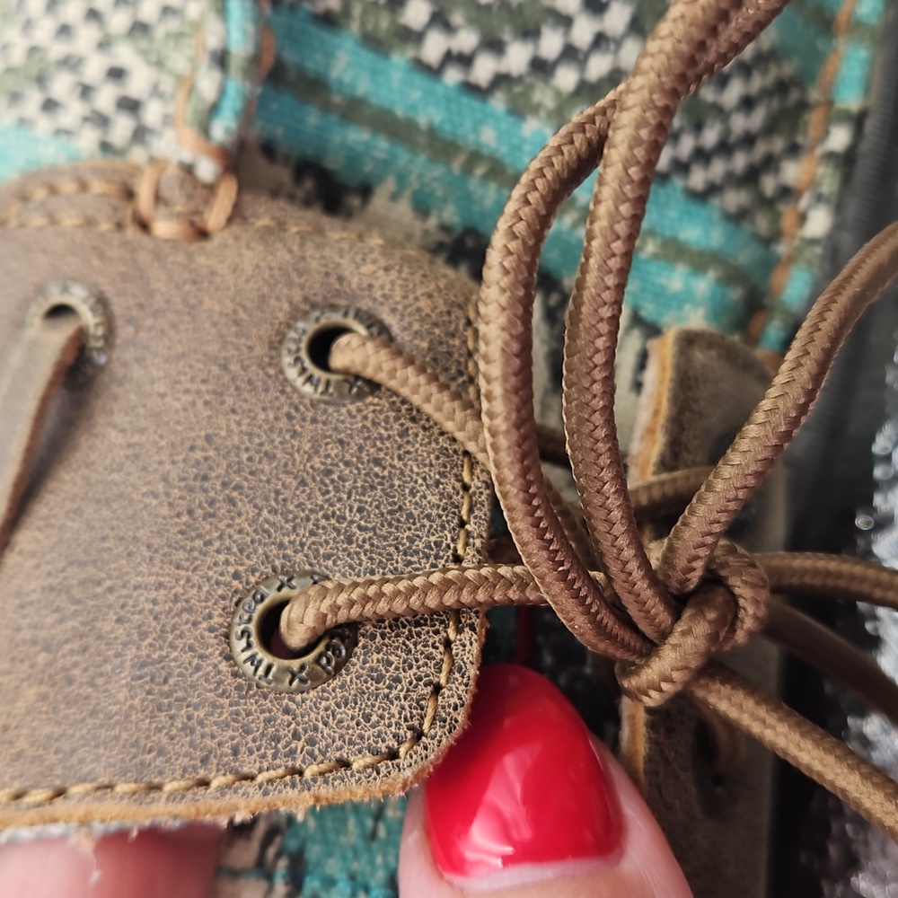 Twisted X Aztec Print & Leather Handcrafted Boat Shoe Driving Moccasins 8 - Picture 4 of 12